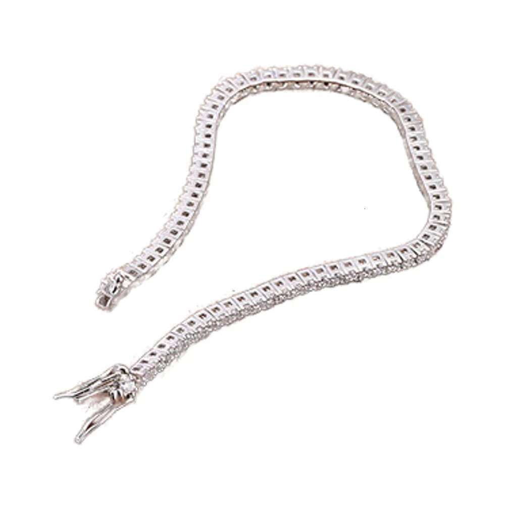 3ct Womens Minimalist Elegant Design Sterling Silver Moissanite Bracelet Unique Gift for Her