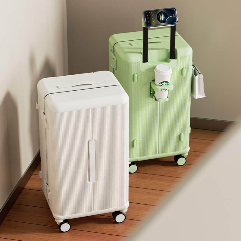 Stylish Enhanced Security Softshell Hardside Roller Trunk Waterproof and Scratch Resistant