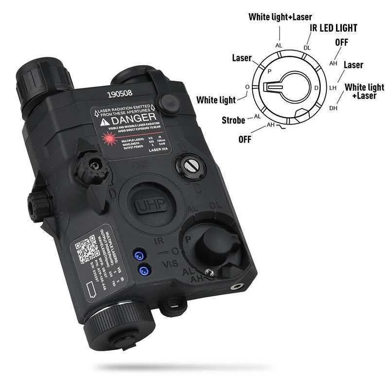 WADSN Tactical Airsoft PEQ 15 LA5C Red Dot Green Blue Laser Indicator White LED Light M300 M600 Weapon Flashlight Hunting AR15XJ250701