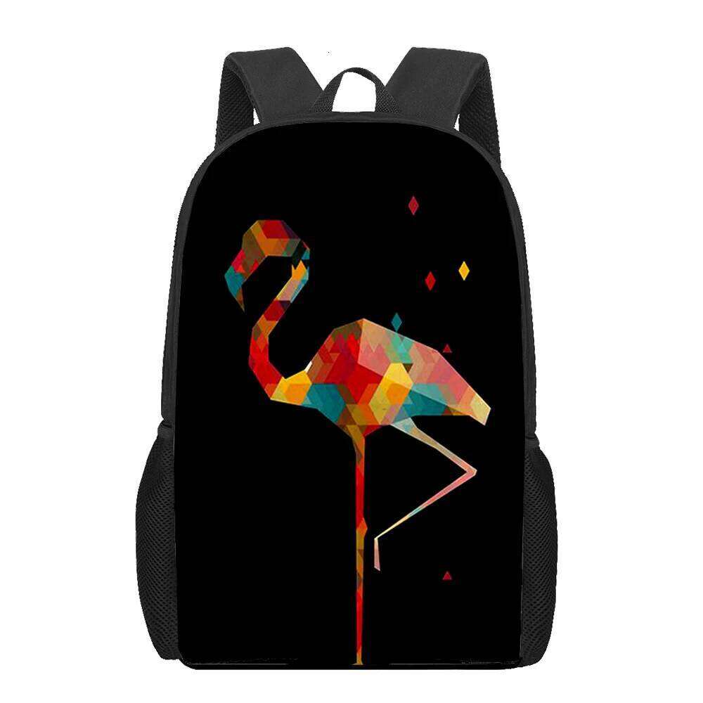 Hip Hop red beautiful Flamingo bird Notebook pupil School Bags 3D Print Oxford Waterproof Boys/Girls Laptop Backpacks