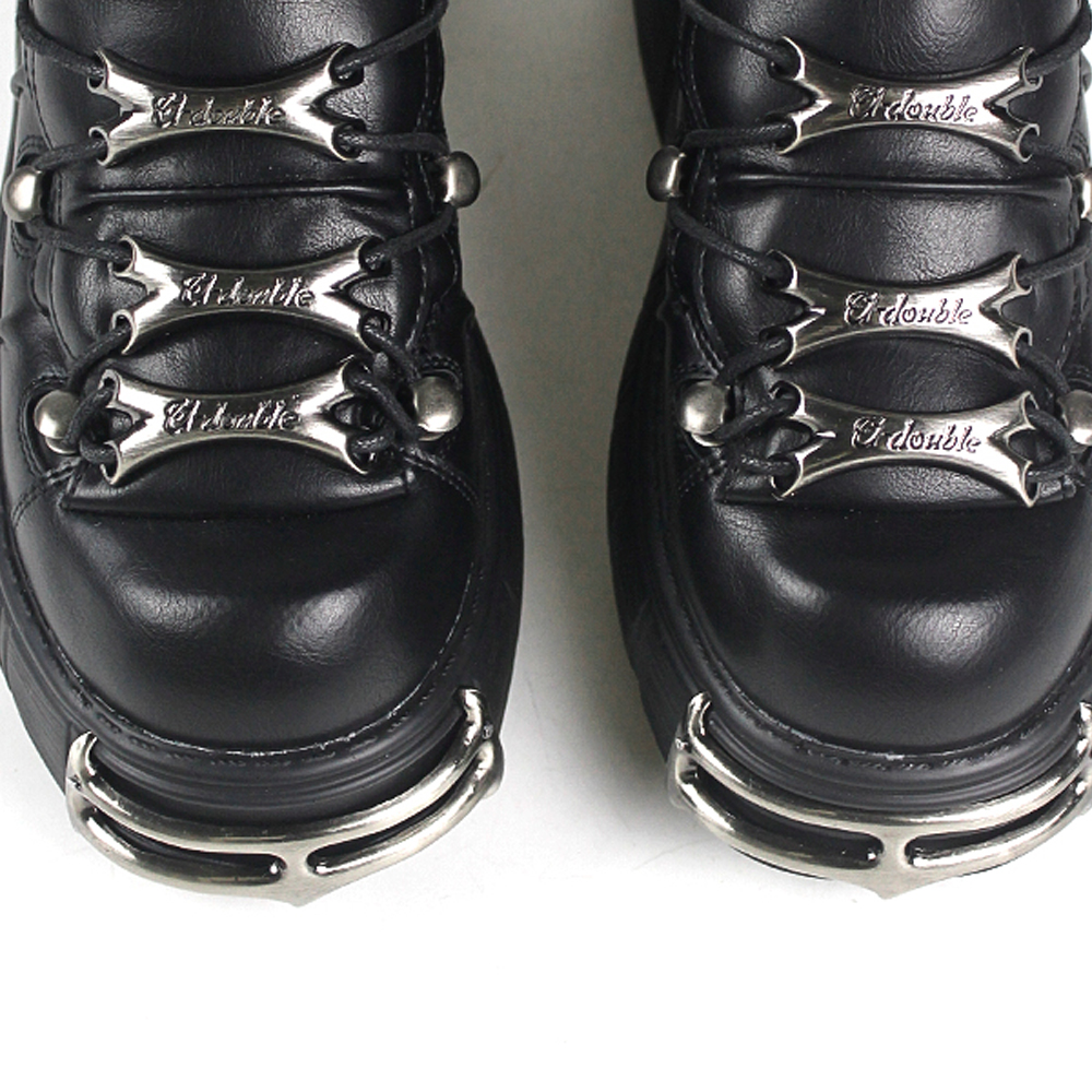 Heavy Metal Thick-Soled Punk Boots for Women - Gothic Dark Style