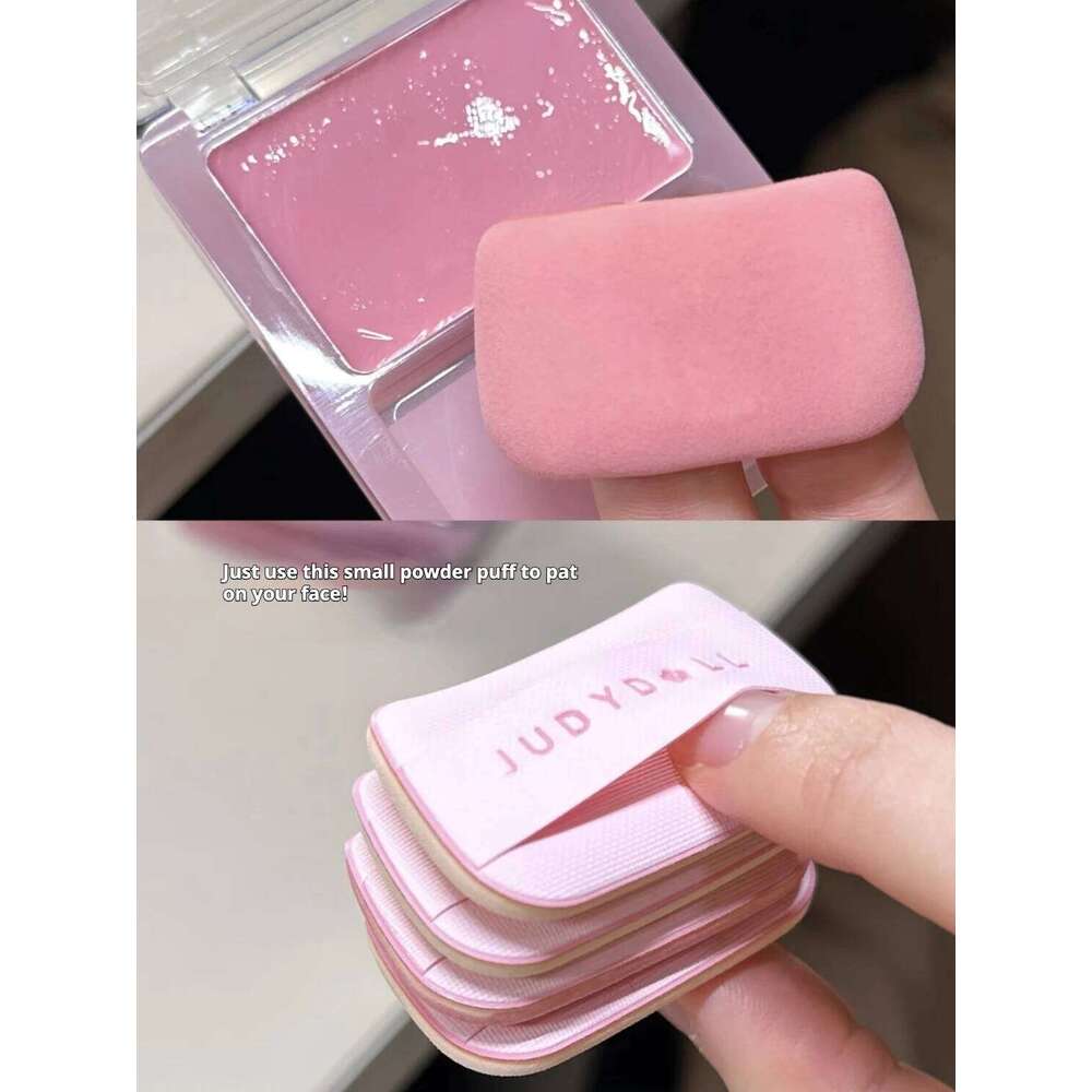 Judydoll Water Light Blusher Cream Mirror Watery Moisturizing Gloss Texture Portable ltipose Expanding With Puff X250702