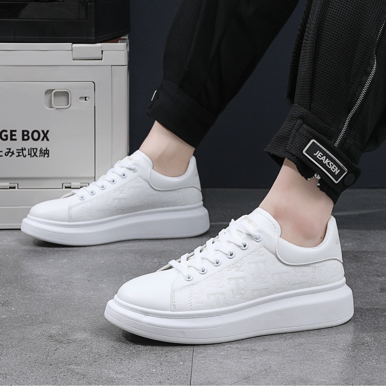 Designer Shoes: White Sneakers for men, 2025 Bestsellers, versatile, thick-soled, height-increasing, casual new style, breathable sneakers, black, Fre