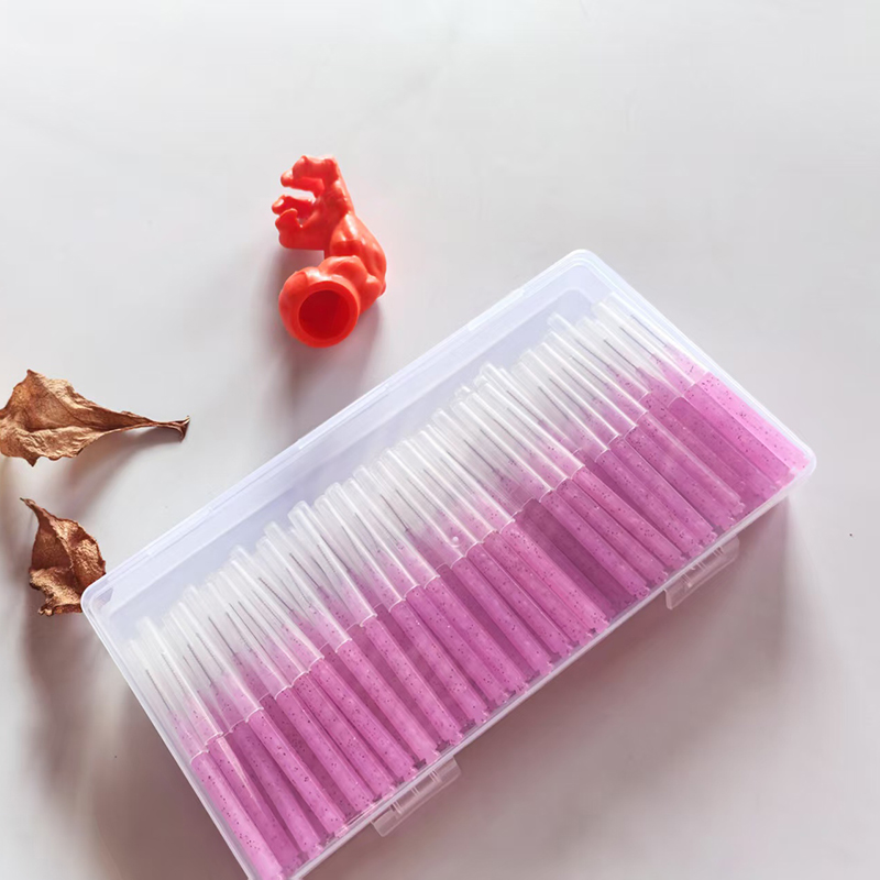 I-04 Crystal interdental brush i-type interdental brush ultra-fine soft fur interdental gap brush cleaning length 67mm compact and portable beauty too