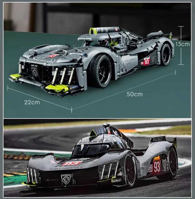 NEW 42156 Technical Peugeot 9X8 Mans Hybrid Hypercar Super Racing Car Building Blocks 1775Pcs Sportcar GiftsXJ250702