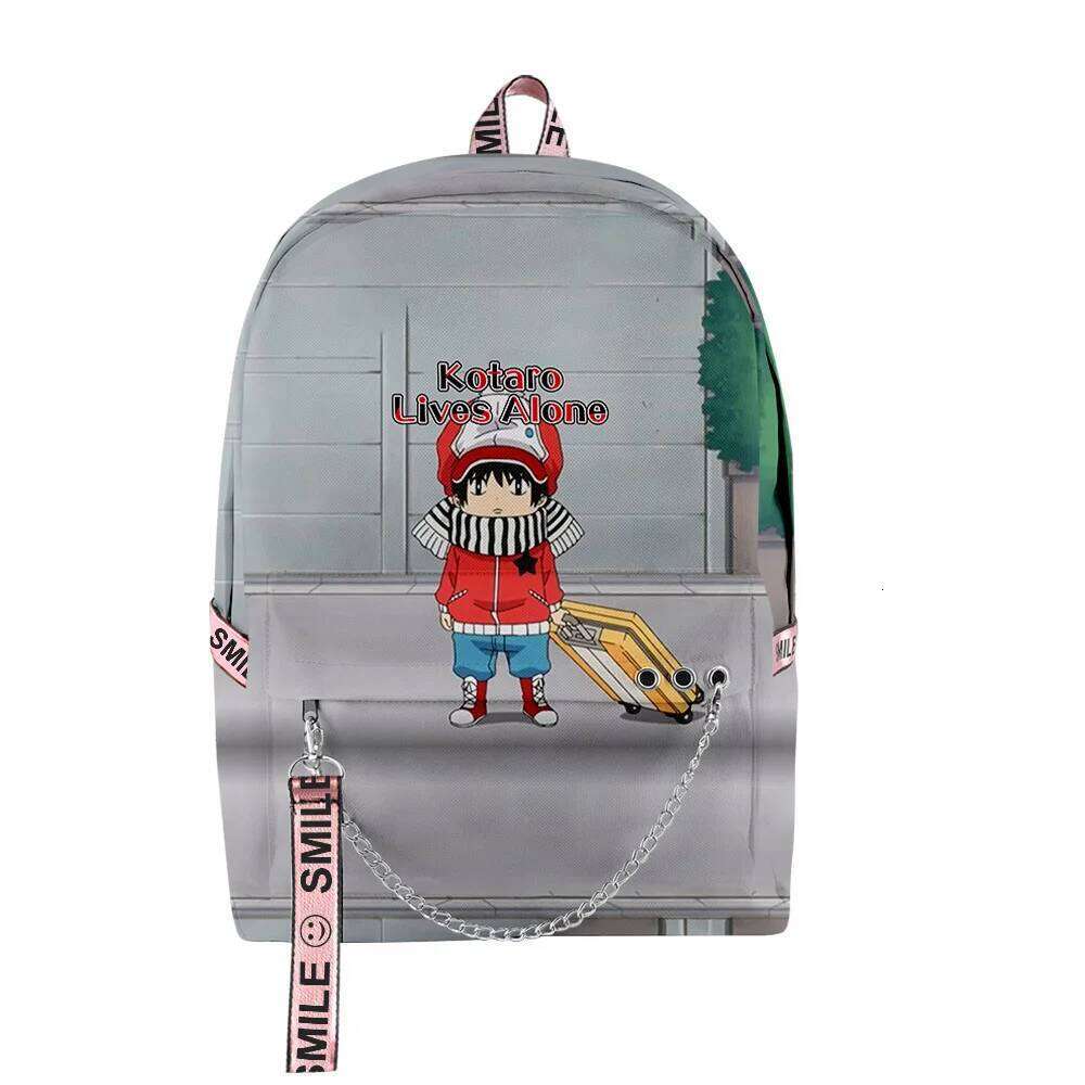 Fashion Novelty Kotaro Lives Alone Anime 3D Print School Bags Unisex Oxford Waterproof Notebook multifunction Travel Backpacks