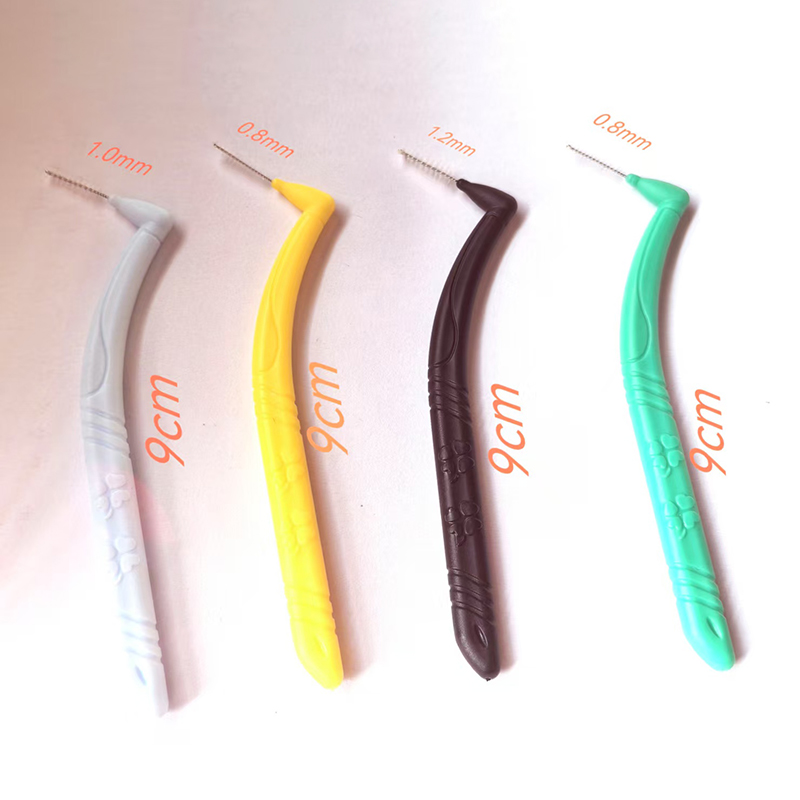Interdental brush L-02 clover, interdental brushing wire brush bristles toothpick brush teeth cleaning brush wholesale
