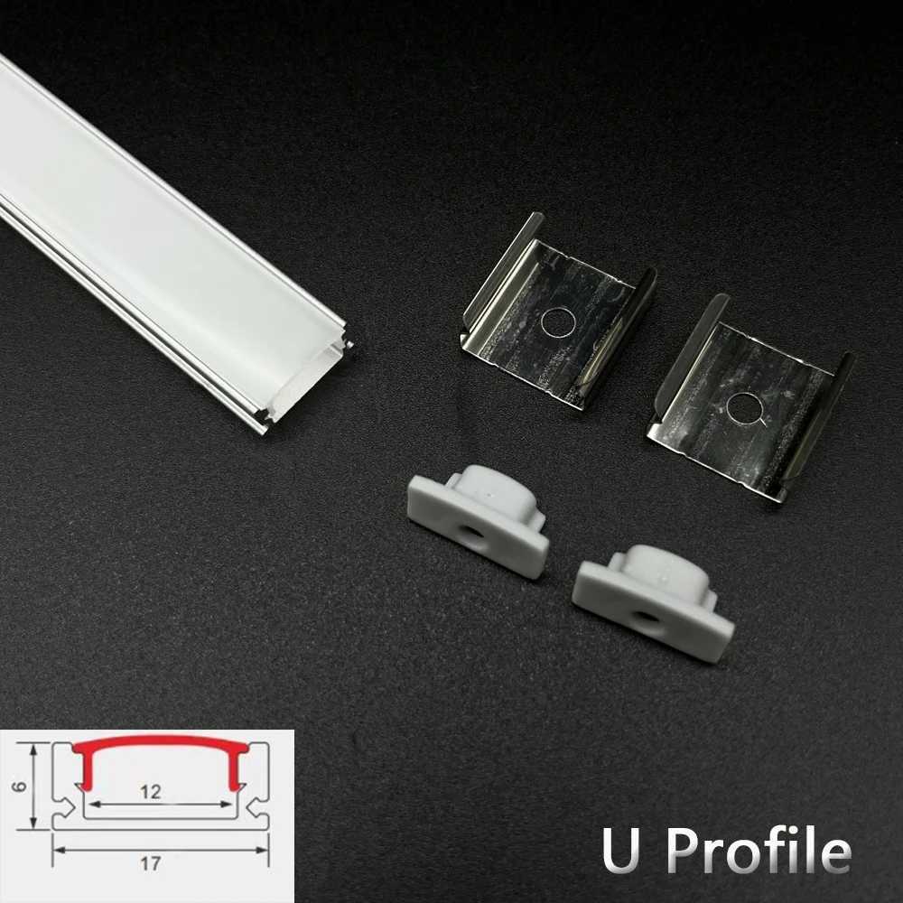 U/V/YW Style Shaped 50cm Silver Aluminium LED Bar Light Channel Holder Cover Connector DIY For LED Strip Light Bar Cabinet Lamp W250701