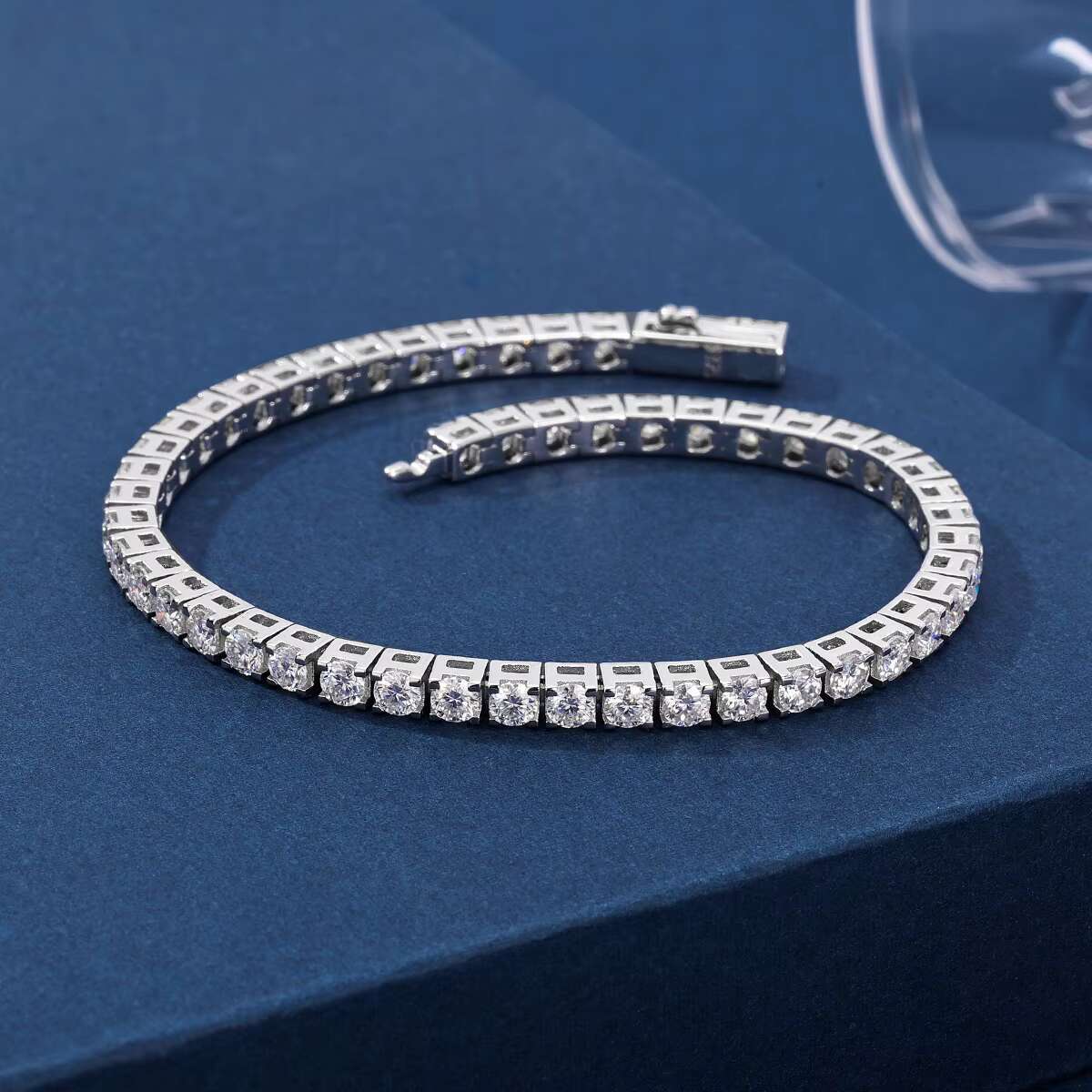 Fashionable Hip Hop Inspired Moissanite Cufflinks Necklaces Durable 925 Pure Silver Design