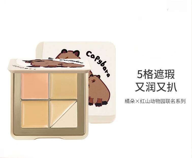 Judydoll five-color disc, facial concealer, covering spots, acne marks, tear furrows, dark circles, concealer disc X250702