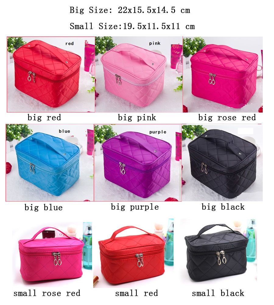 Cosmetic Box Female Quilted Professional Cosmetic Bag Women's Large Capacity Storage Handbag Travel Toiletry Makeup Bag