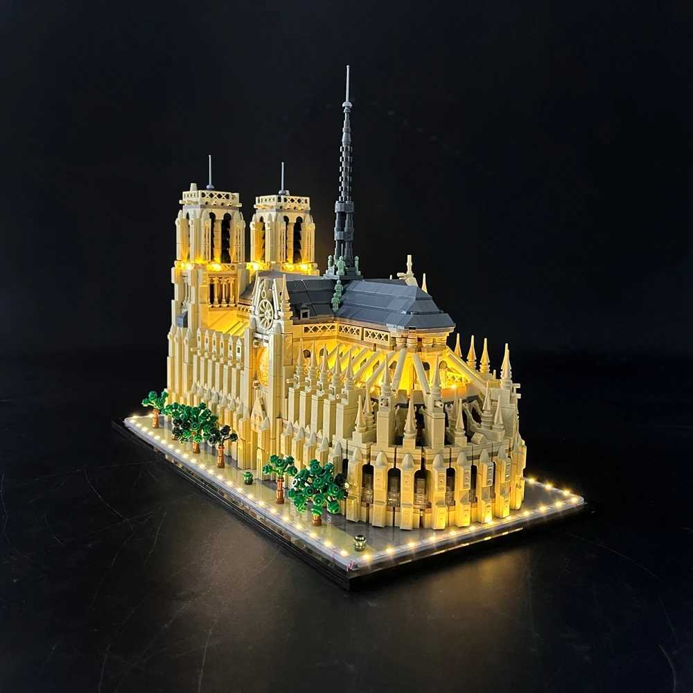 BYB LED Light Kit For 21061 Notre-Dame de Paris Building Blocks Decorative Lamp Remote Control Not Included Building XJ250702