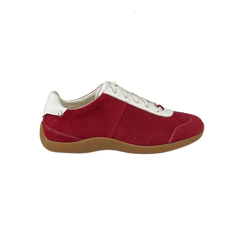 Classic Red Casual Skate Shoes - Comfortable and Stylish Low-Top Design Okimoz
