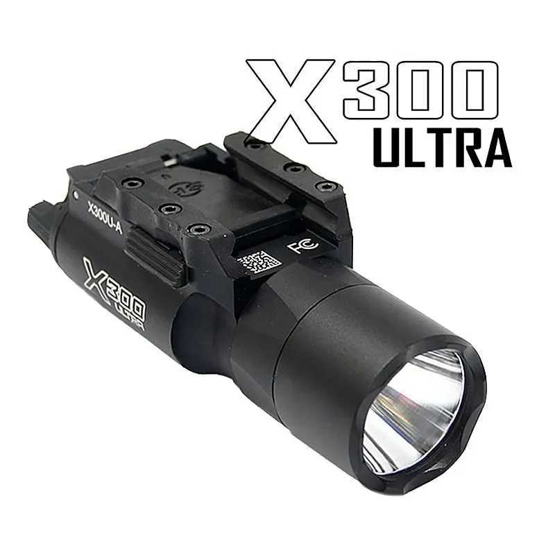 Tactical X300 Ultra X300U LED Pistol Lights CNC Aluminum Rifle Flashlight 400 lumens fit 21mm Rail XJ250701
