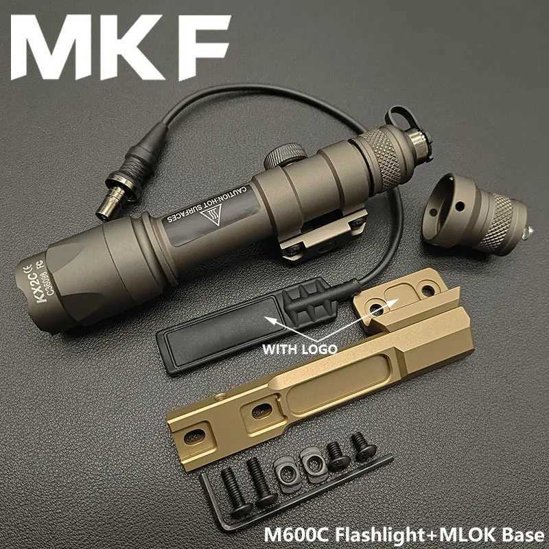 Tactical SF M600C M600 M300 M300C Flashlight LED Tactical Scout Light Rifle Weapon Torch Hunting Spotlight Pressure Switch Pad XJ250701