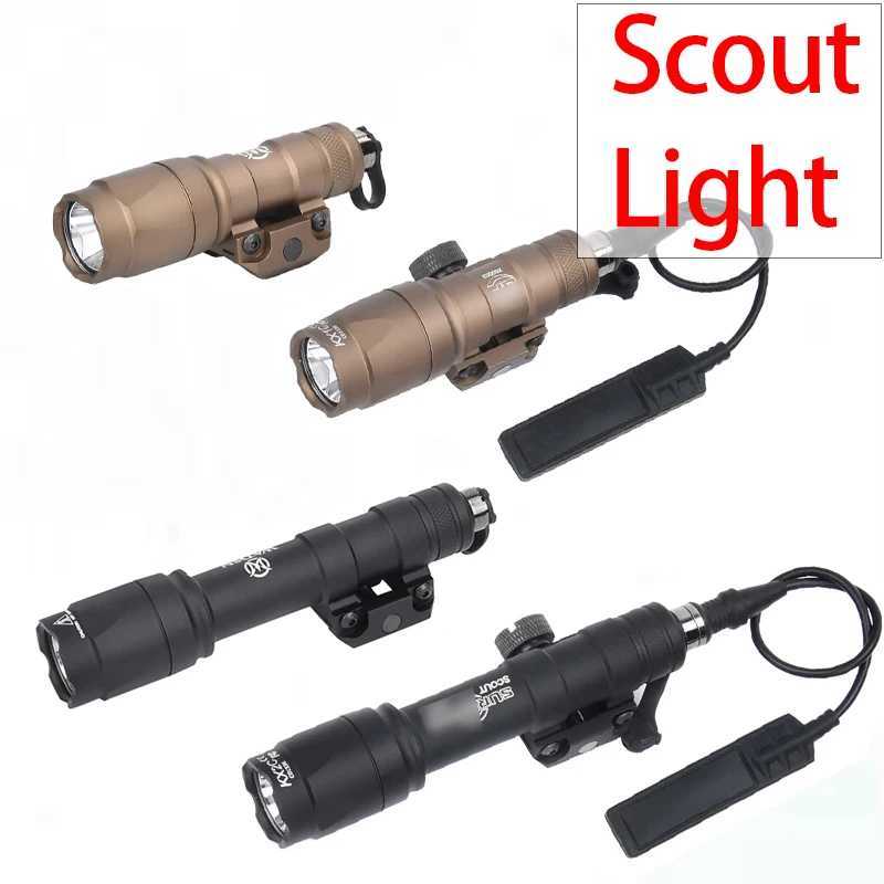 SureFir M300A M600C Scout Flashlight Airsoft Weapon Light Metal LED Tactical Lighting Torch Pressure Switch Constant/Momentary XJ250701
