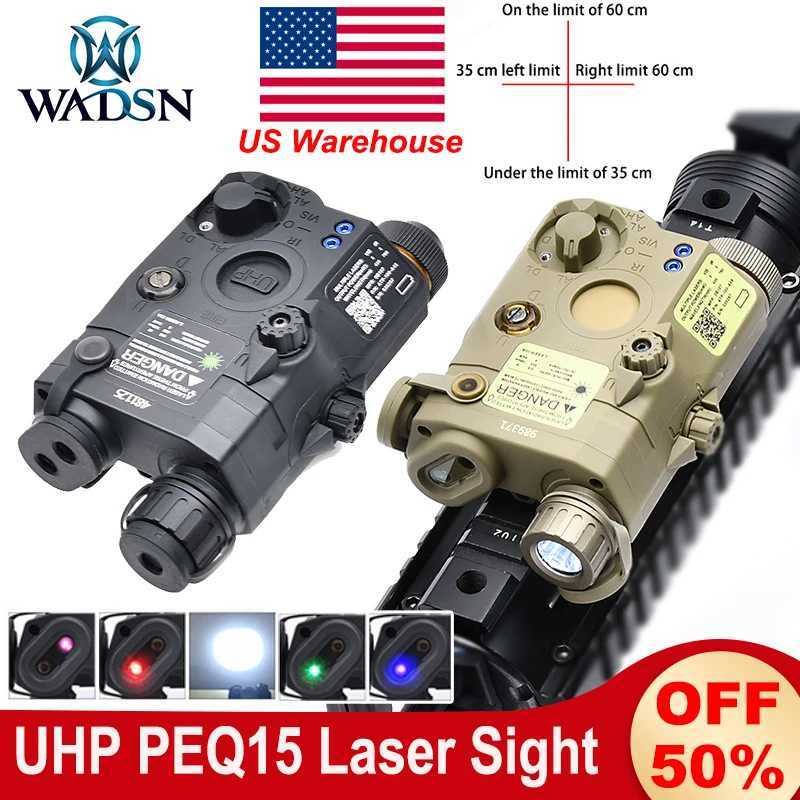 US Warehouse Direct shipment PEQ15 PEQ 15 IR Sight Red Dot Green Laser Indicator LED White Weapon Light Nylon PEQ Box! Hot Sale! XJ250701