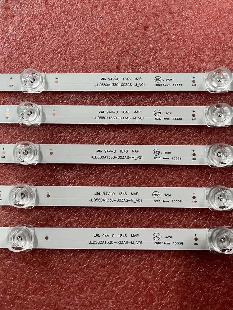 LED Backlight strip for Hisense 58R6E 58H6550E 58DUS83 H58AE6100 H58A6100 H58AE6000 H58AE6100UK HZ58A55 JL.D580A1330-365AS-M_V02 W250701