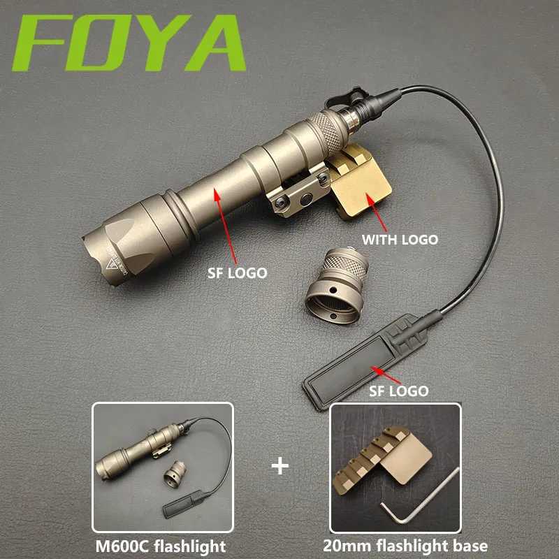 Airsoft SF M600 M600C M300C M300A Scout LED Flashlight 600LM Tactical Hunting Gun Weapon Light High Lumen Pressure Switch XJ250701