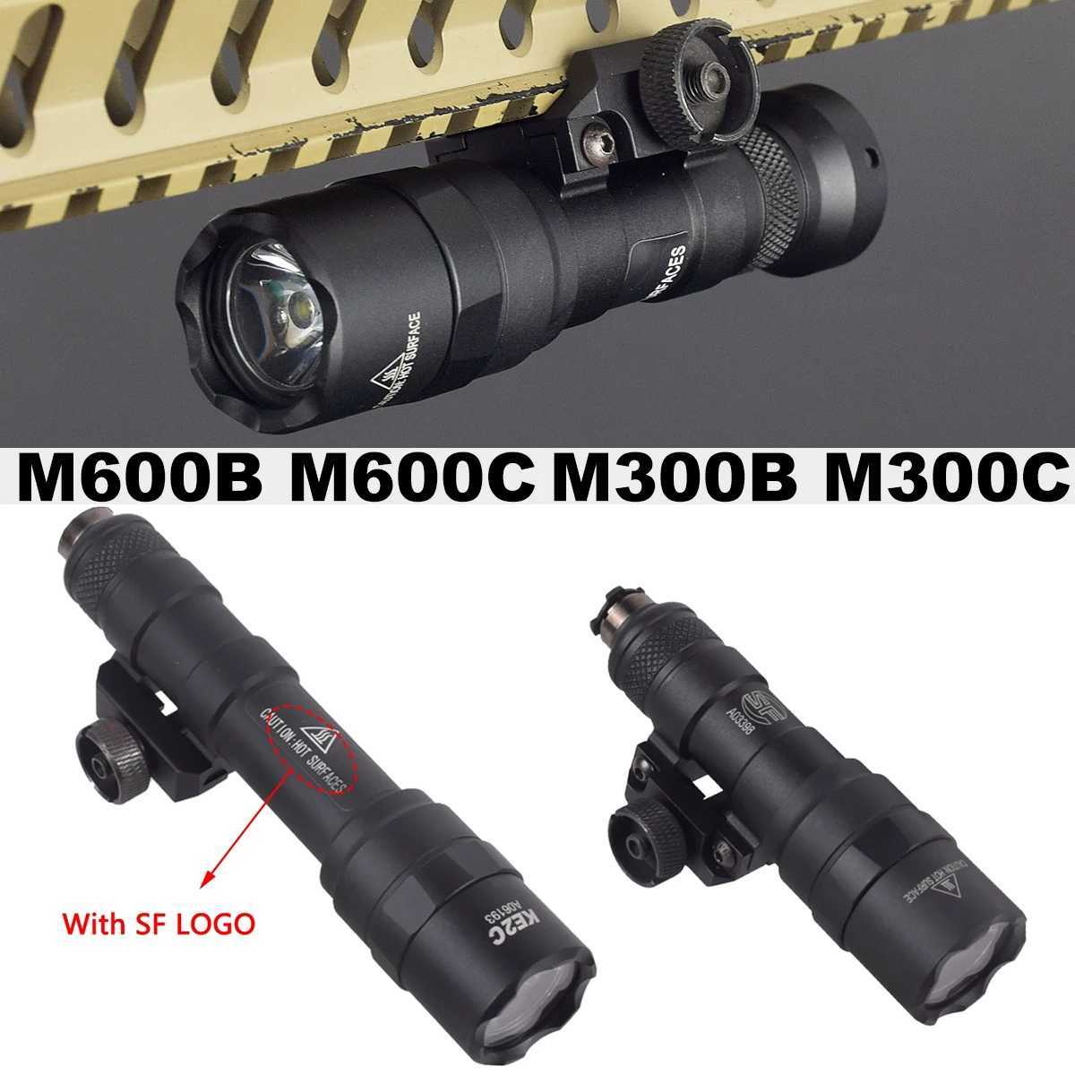 Tactical Surefire M300 M300B M300C M600B Airsoft Powerful Flashlight Tactical Scout Rifle Weapon Gun Light Dual Function SwitchXJ250701