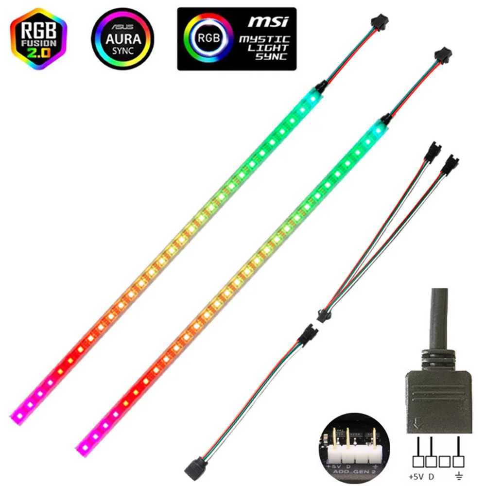 Addressable ARGB 5V LED Strip 3Pin Computer PC Case Tape Light WS2812B SMD 5050 Flexible Changeable Color Gamer Desktop Lamp W250701