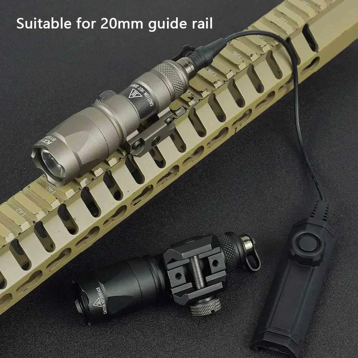 Surefire Tactical Flashlight M300 M600 M600C Scout Light With Dual Function Pressure Switch 600 Lumens Hunting Weapon Gun Light XJ250701