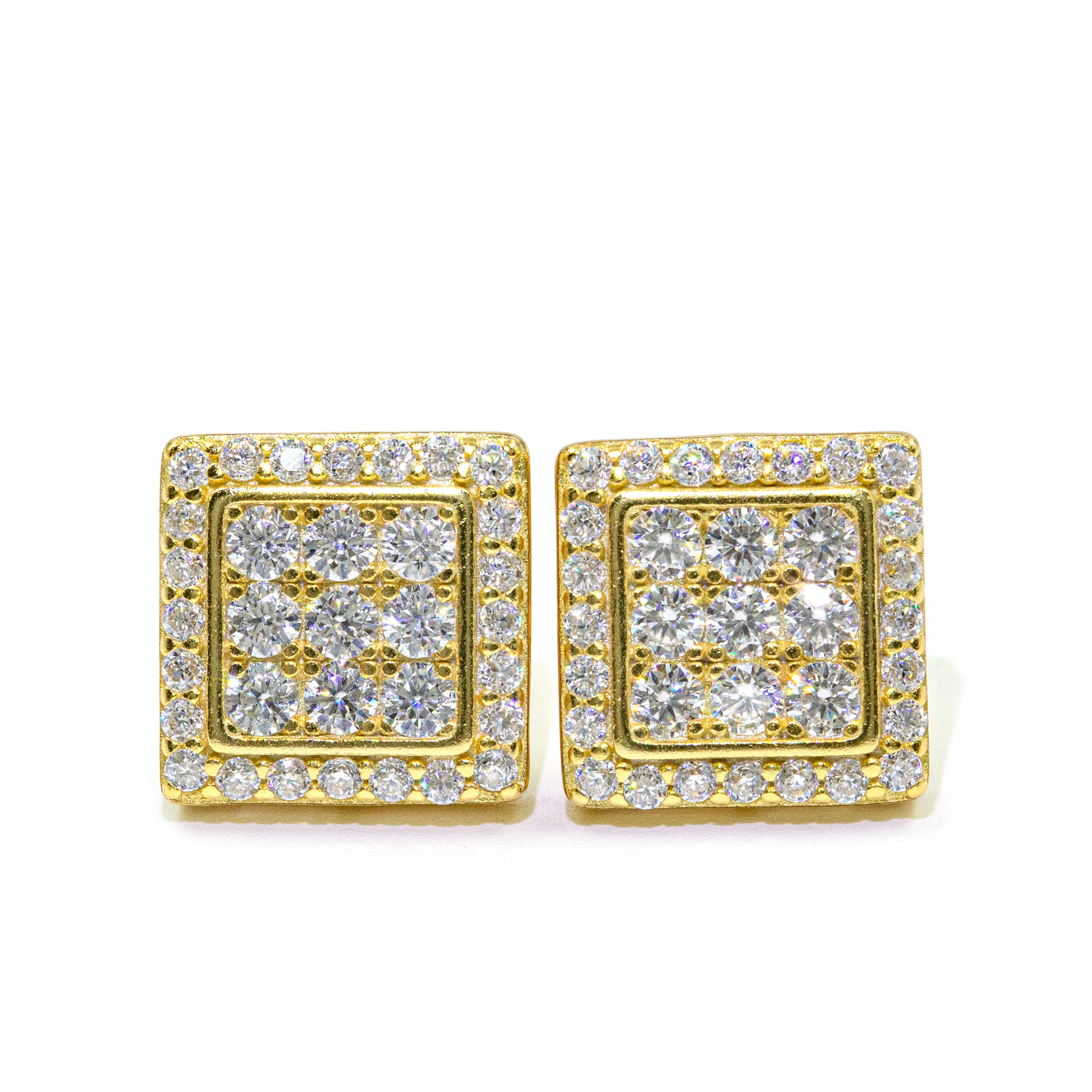 Hight Quality New Arrival Pass Diamond Tester GRA VVS Lab Diamond Fully Iced Out 925 Silver Jewelry Moissanite Stud Earrings