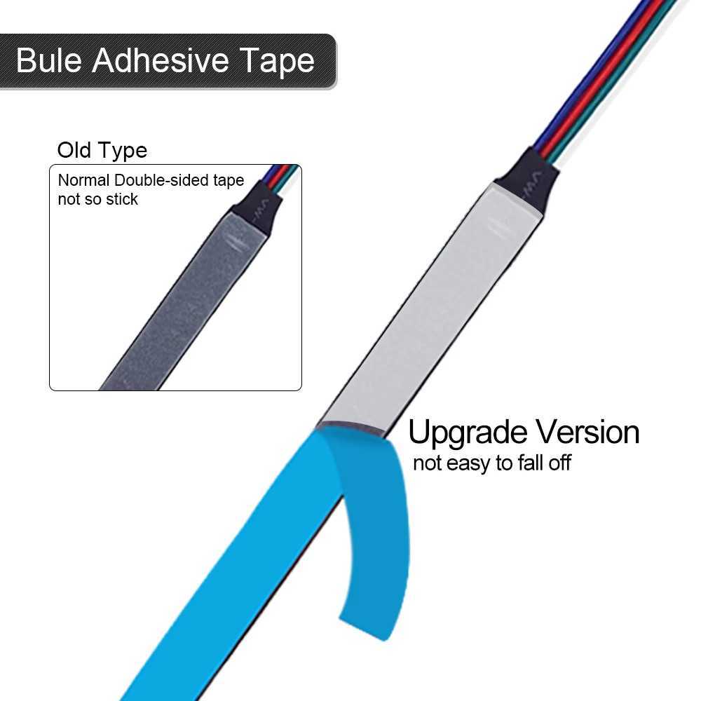 DC5V 5050 RGB Strip LED Strip Flexible Light 30LEDs/m 2PCS Set for PC Computer Case Decoration with SATA Interface+1 to 2 Splitter W250701