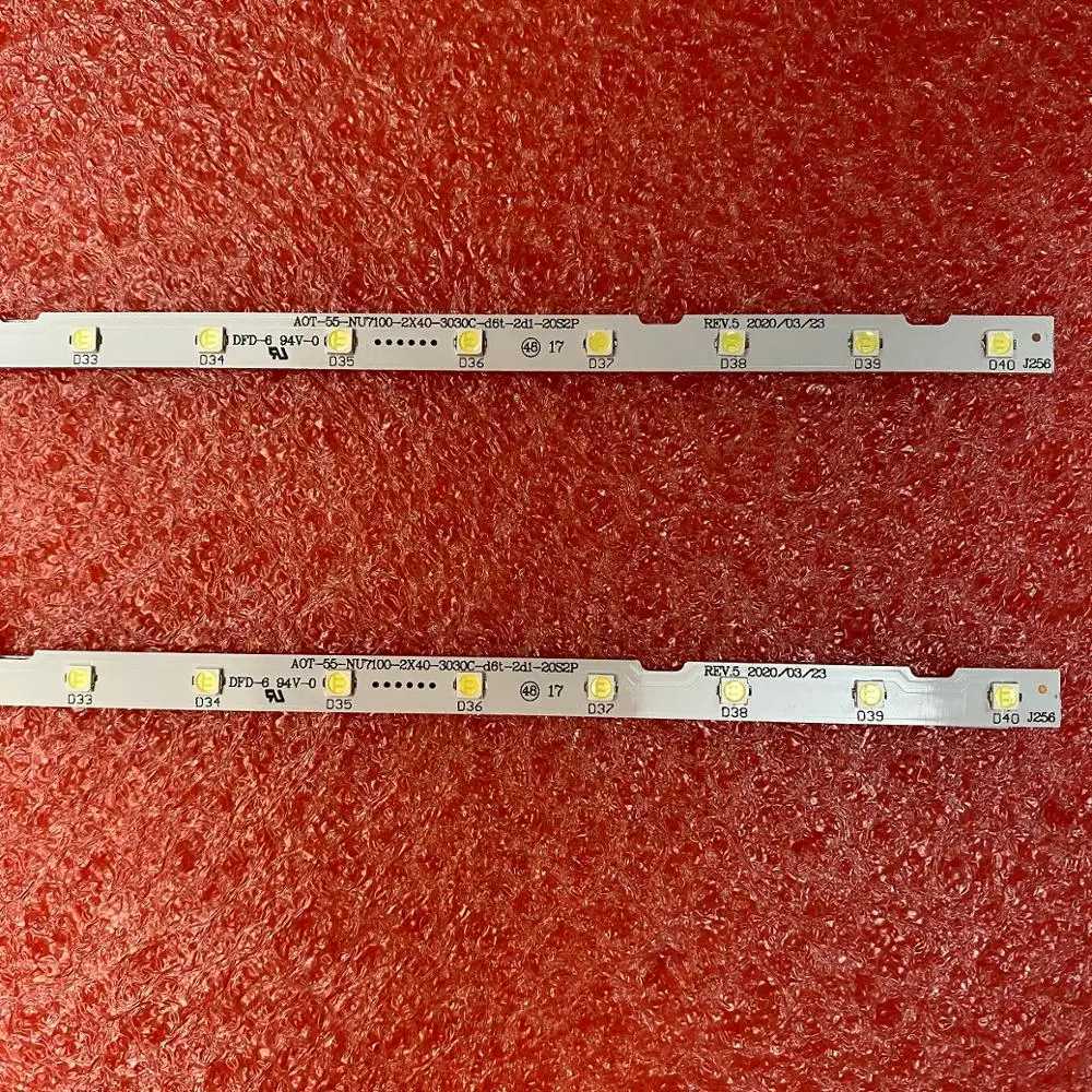 LED strip(2)For Samsung UE55NU7379 UE55RU7179 UN55NU7100F UN55NU7100 UE55NU6035 UE55NU7372U UE55NU7105K UN55NU7300 W250701