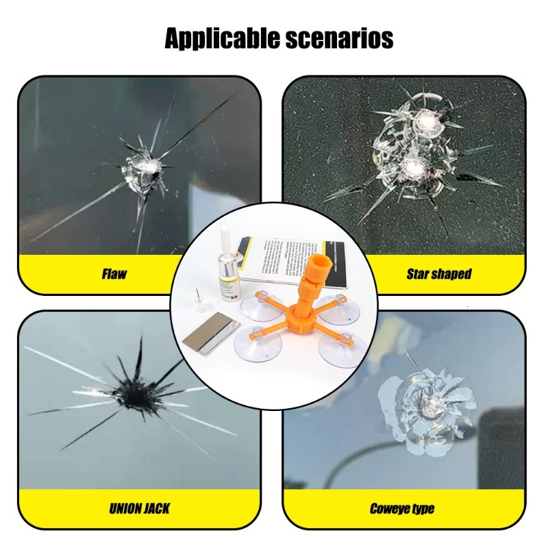 Glass Repair Kit Windshield Cracks Invisible Repairing Liquid Kit DIY Glass Filler Repair Kit For Repairing Glass Chips Cracks