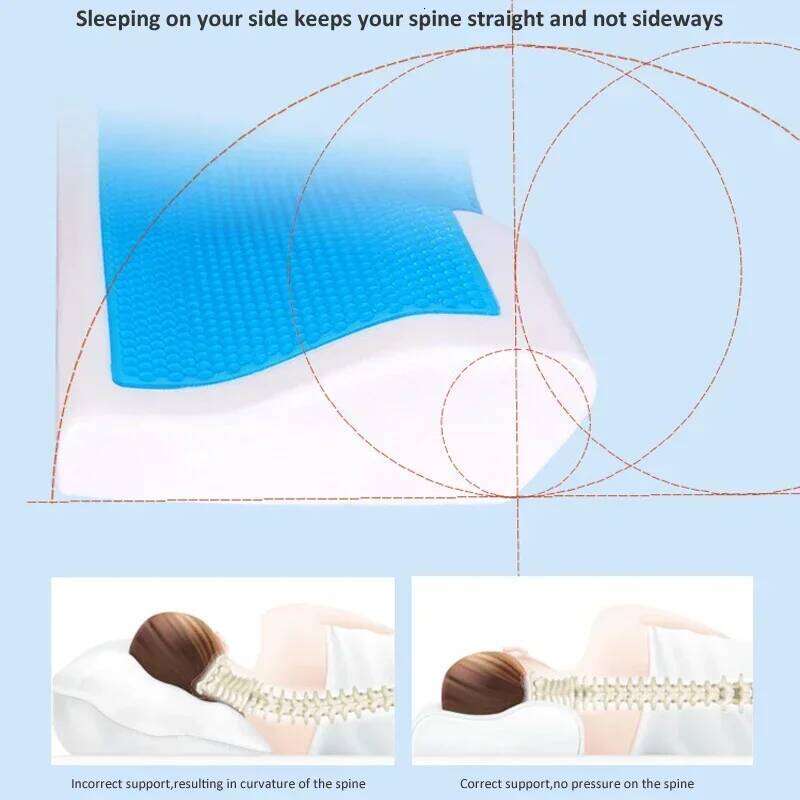 Summer Gel Orthopedic Memory Foam Pillow Slow Rebound Comfy Sleeping Butterfly Shaped Pillows Neck Support Cervical Breathable