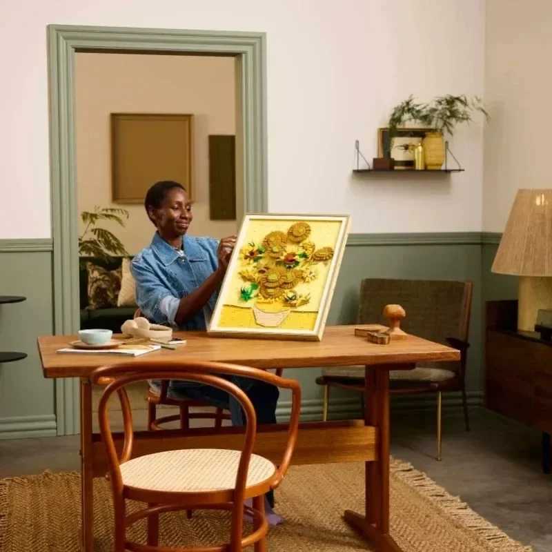 Hot Selling Items Van Gogh Sunflower Building Block Toy 21333 Decorative Collectible Ornaments for Y250701