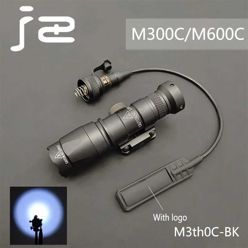 Tactical SF M300 M600 M600C Scout Flashlight LED Light MLOK Mount Pressure Switch With CNC Pocket pad Weapon lightXJ250701