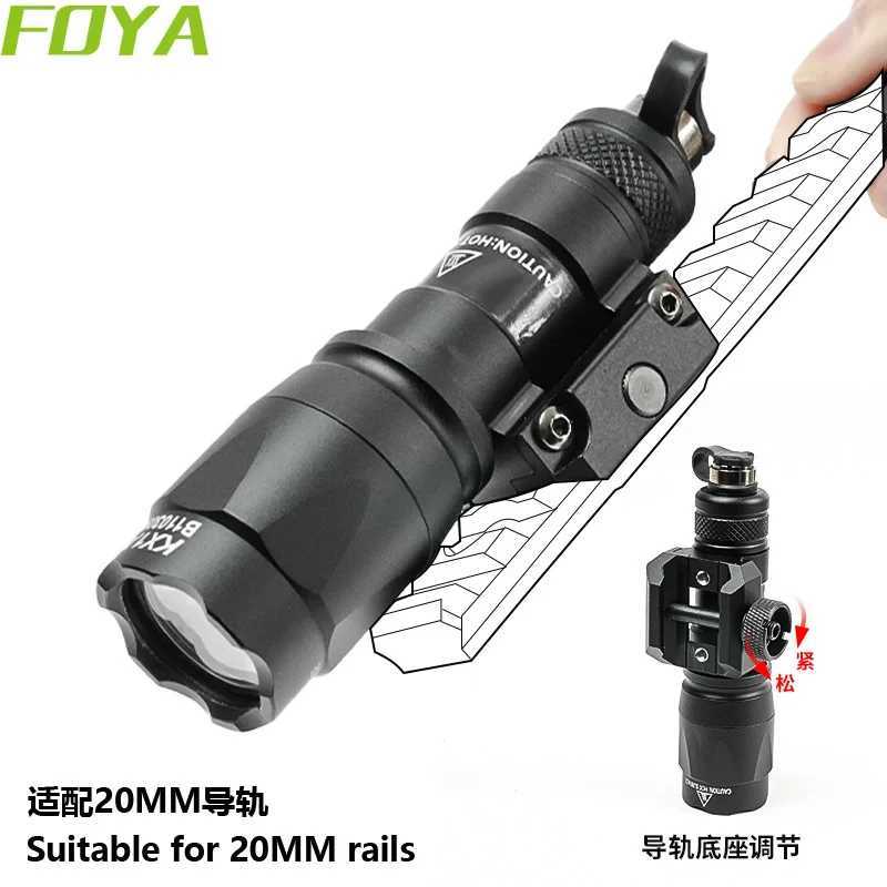 US Warehouse Tactical Gear SF M600B M600C M300B M300C X300 Flashlight PEQ15 Airsoft Hunting Weapon LED Scout Light fits 20MM Rail XJ250701