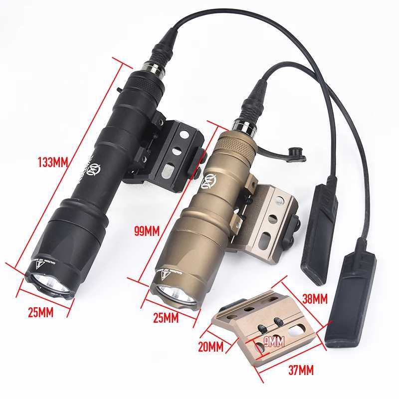 WADSN SF Surefir M600 M300 M600C M300A Airsoft Powerful Flashlight Tactical Scout Rifle Gun Weapon LED Light With Offset Base XJ250701
