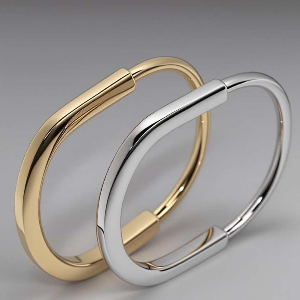 high end elegant designer exquisite lock sier charm bracelet women gold bangle womens jewelry