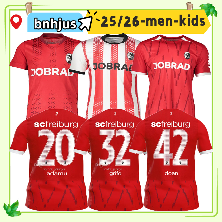 2025 2026 Freiburg Soccer Jerseys adumu grifo 24 25 26 doan holer kubler dinkci muslija gregoritsch osterhage hofler eggestein kyereh Football Shirts Men Uniforms