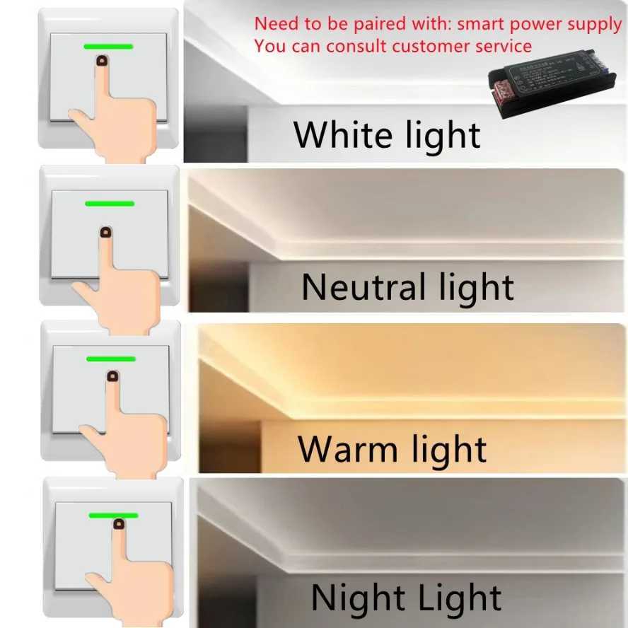 Tri Color Dimming 10m 24V COB LED Strip Light 480 LEDs/m 8mm Width High Density Flexible RA95 Light Strip for TV Wall Decoration W250701