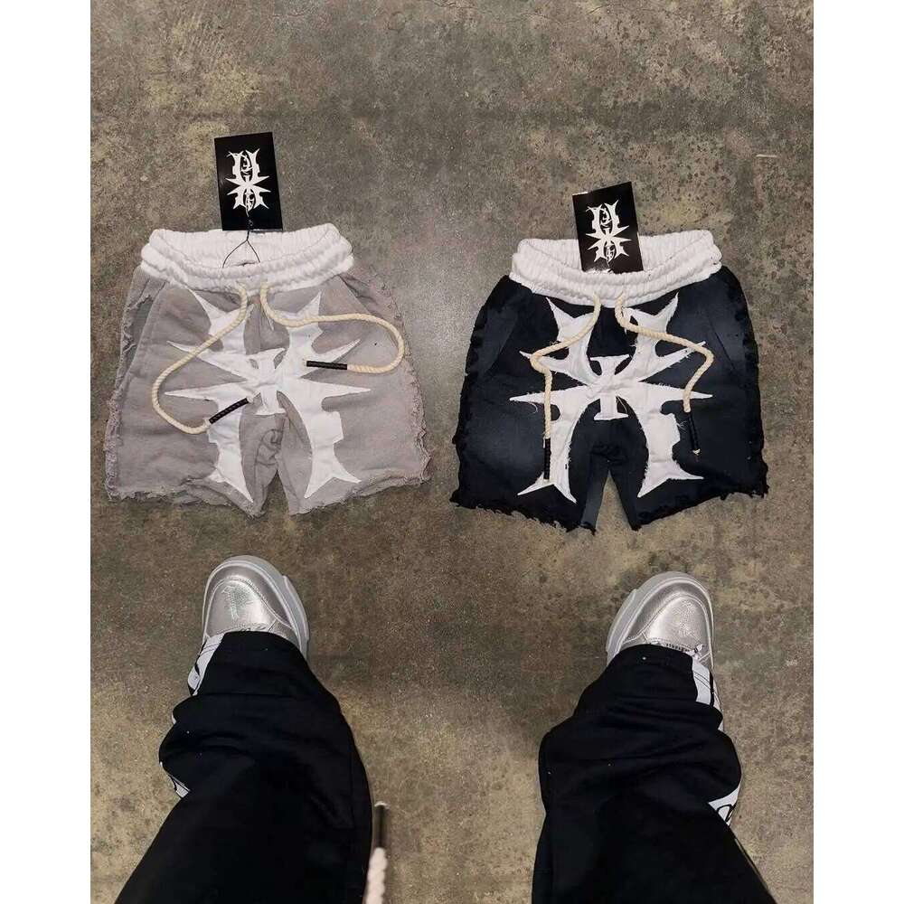 4Evahavin Y2k Trendy Brand Summer New Patch Embroidery Pattern Casual Men Haruku Hip Hop Oversize Sports Shorts