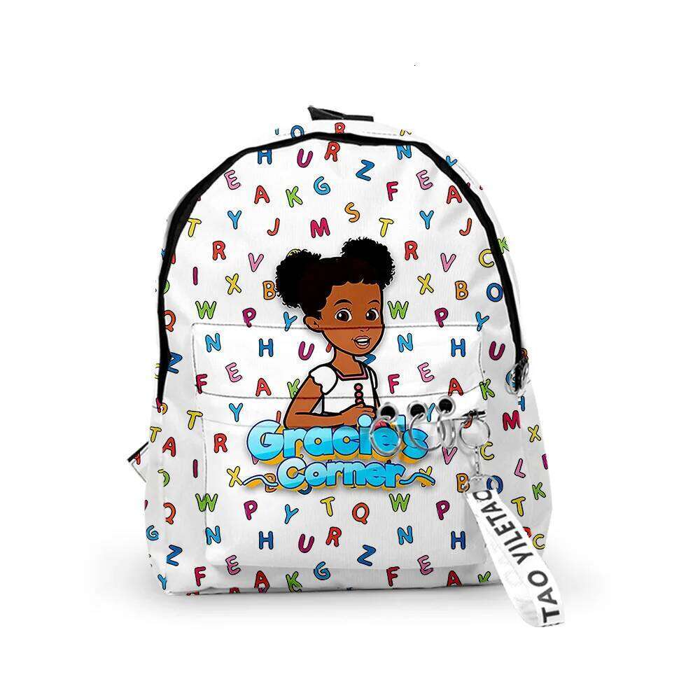 Hip Hop Novelty Gracies Corner Boys/Girls pupil School Bags 3D Print Keychains Oxford Waterproof Cute Small Backpacks