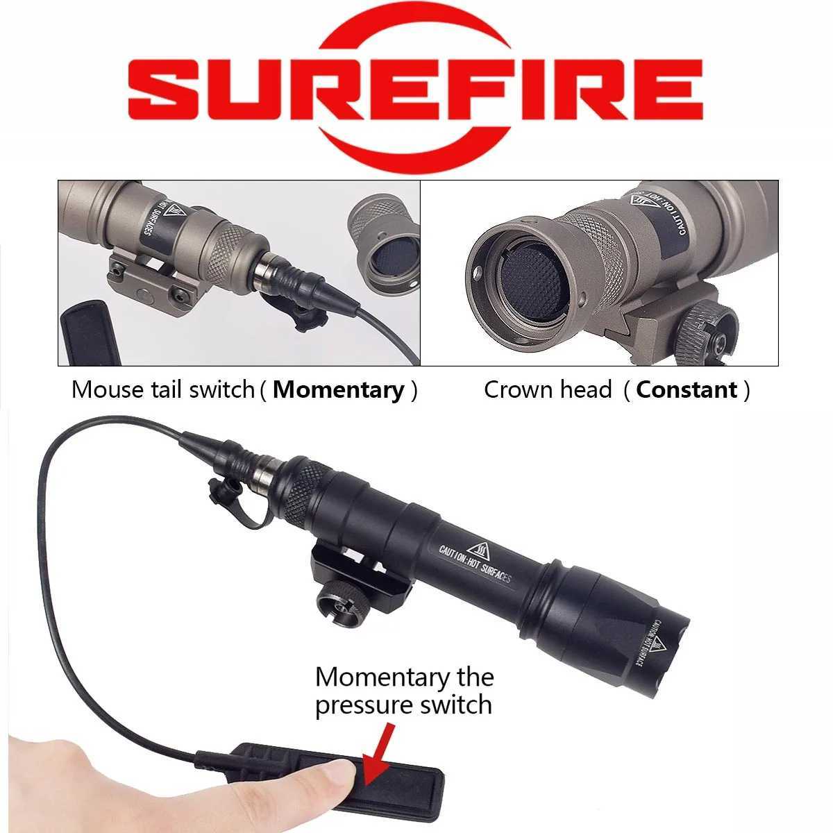 US warehouse Airsoft SureFire M600B M300B M300C Tactical Scout Light AR15 Rifle Weapon Flashlight LED Spotlight M300A Gun Lamp XJ250701