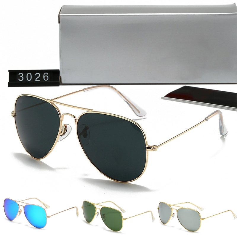 Designer Sunglasses Luxury for Mens Womens Adumbral Fashion Goggle UV400 Eyewear Classiceye glasses Male Sun Glasses Metal Frame With Box 3026