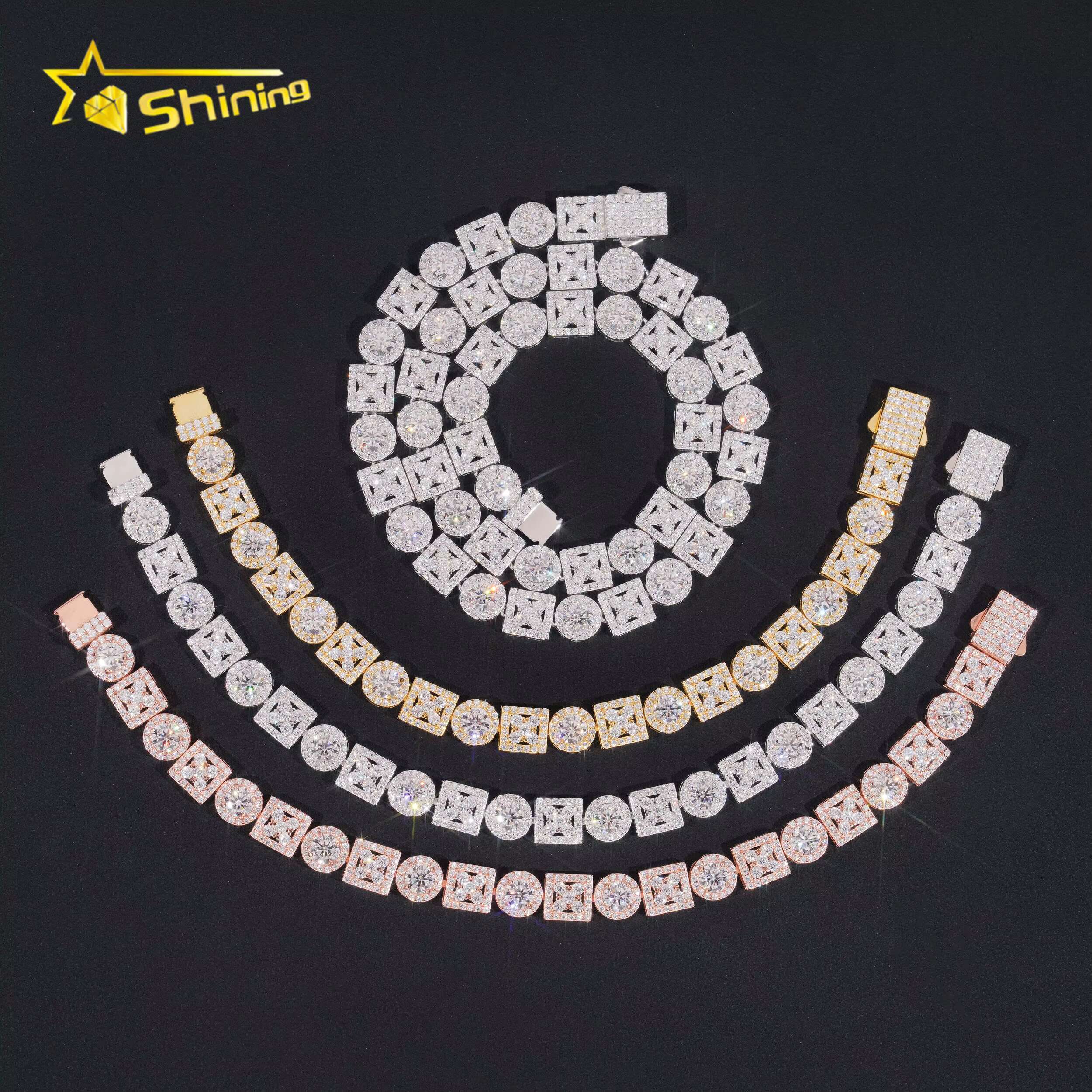 New Arrival 925 Sterling Silver Moissanite Pass Diamonds Tester Diamonds Fast Shipping Women Men Unisex Bracelet
