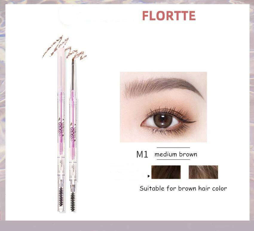 Flortte Mood Institute Fune Series Browpencil Double-head Superfine Eyebrow Enhancer Long-lasting Sdge-proof Women Eye Makeup X250702