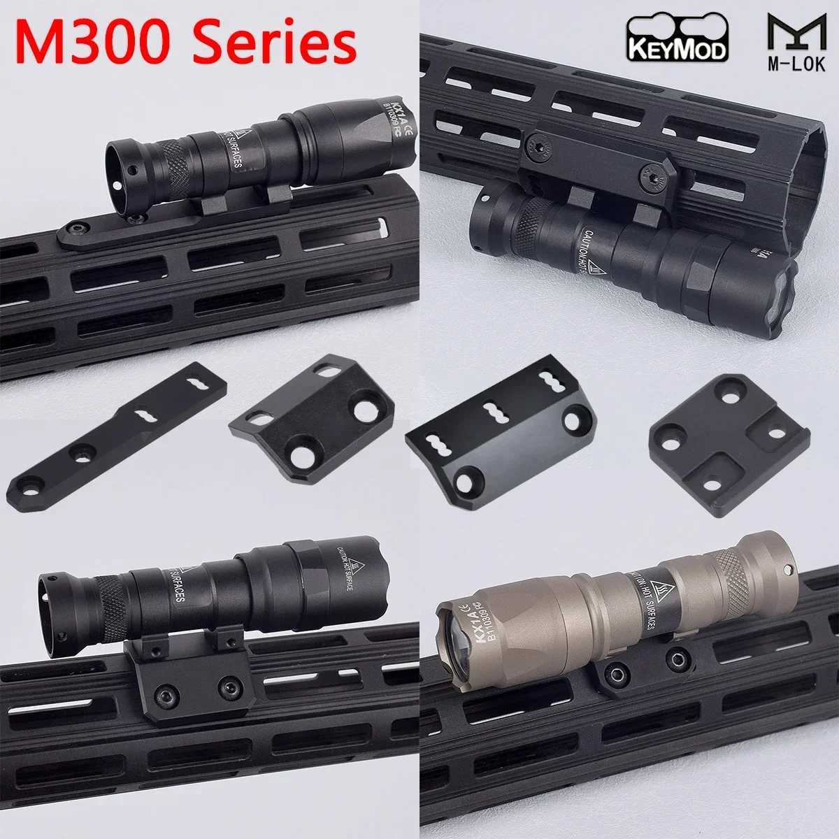 Surefire M300C M300B LED Flashlight M300 Series Scout Torch Fit 20MM Rail MLOK Mount KEYMOD Base Hunting M300B Weapon Gun LightXJ250701