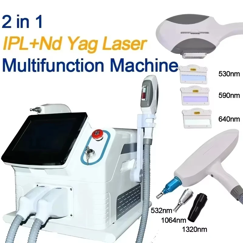 2 In 1 Portable Picosecond High intensity pulse IPL E-light hair removal Machin Whitening Skin Beauty Equipment