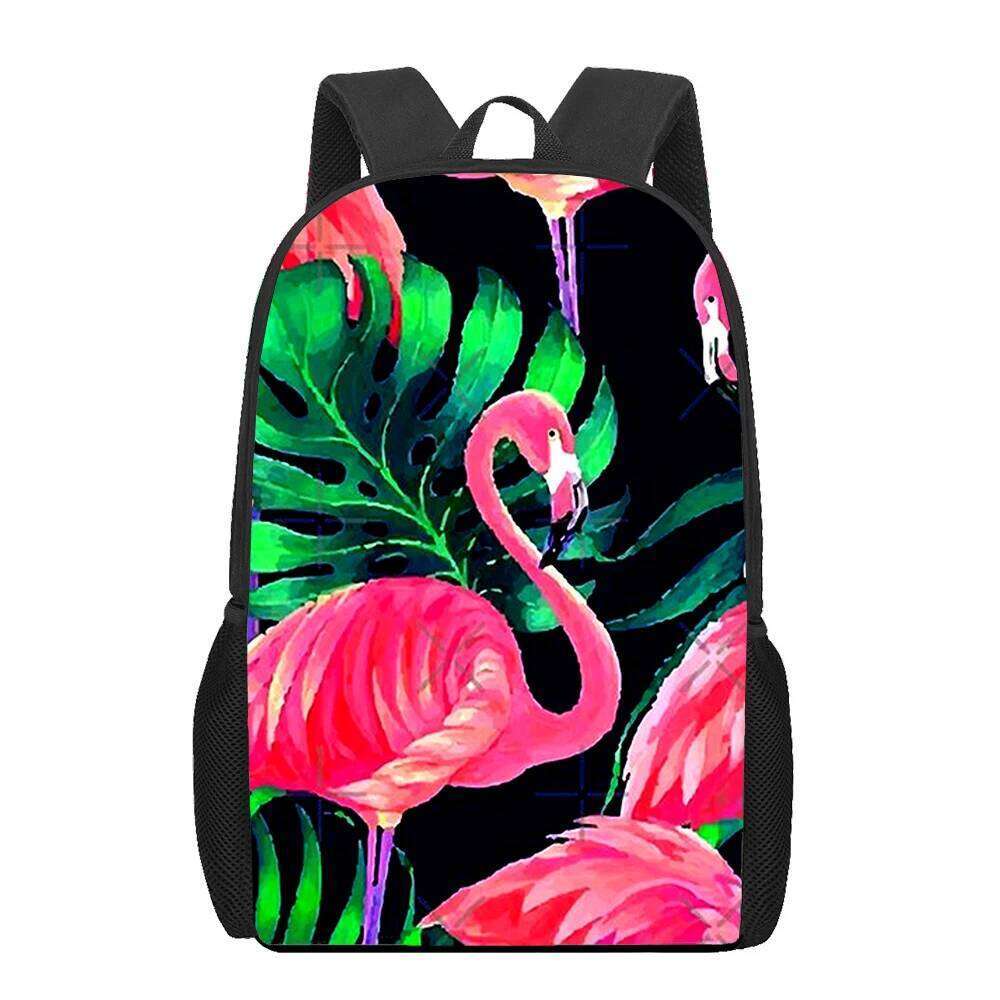 Hip Hop red beautiful Flamingo bird Notebook pupil School Bags 3D Print Oxford Waterproof Boys/Girls Laptop Backpacks