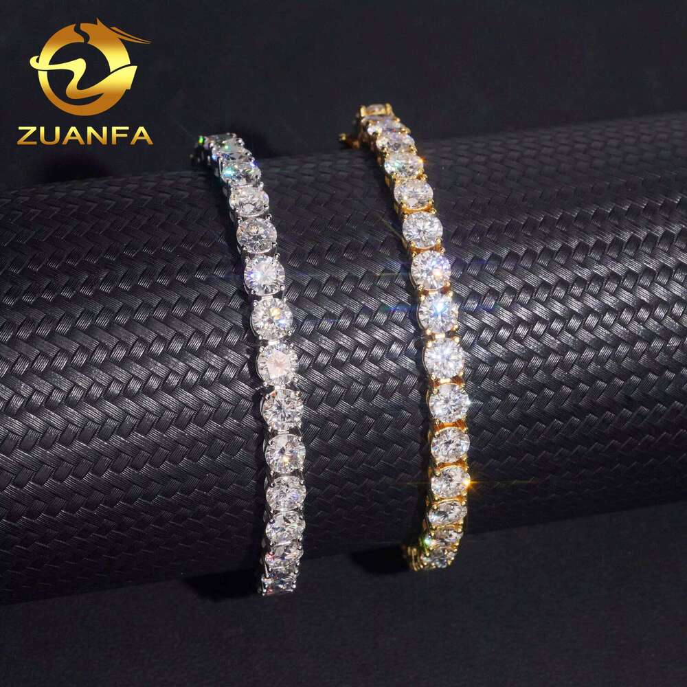 5Mm Sier Tennis From The Usa Tested And Passed Iced Out HipHop Jewelry Quartz Bracelet