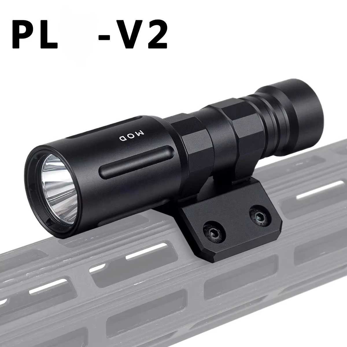 MOD PL-V2 1300Lumen Tactical Led Powerful Flashlight Metal PLv2 Airsoft Weapon Scout Light Hunting TorchXJ250701