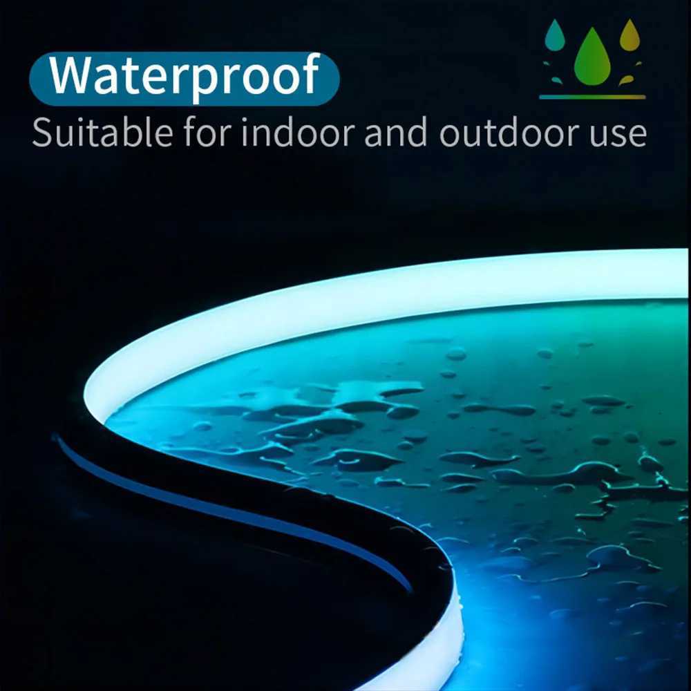 DC12V Neon LED Strip 120LEDs/M Flexible Rope Tube Neon Light Waterproof 1M 2M 3M 4M 5M For Home Decoration W250701